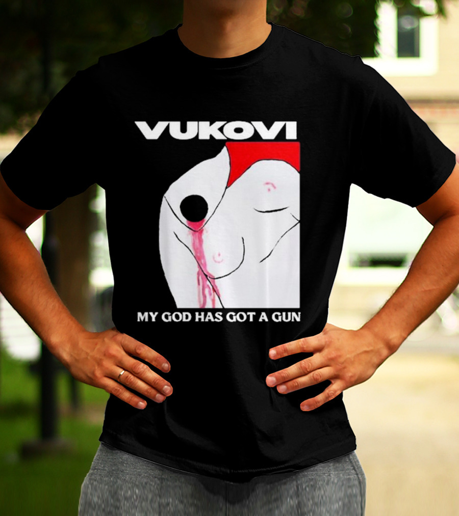 Vukovi My God Has Got A Gun Bold Graphic Concept T-Shirt
