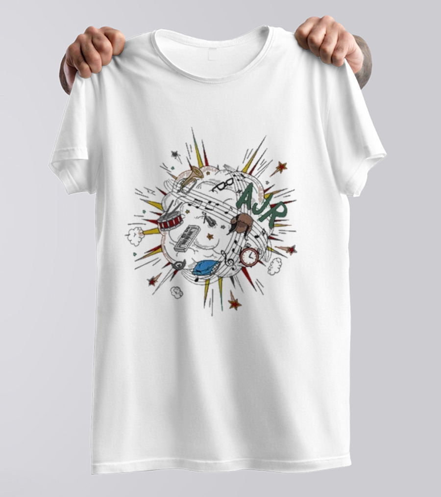AJR Musical Explosion With Instruments And Objects T-Shirt