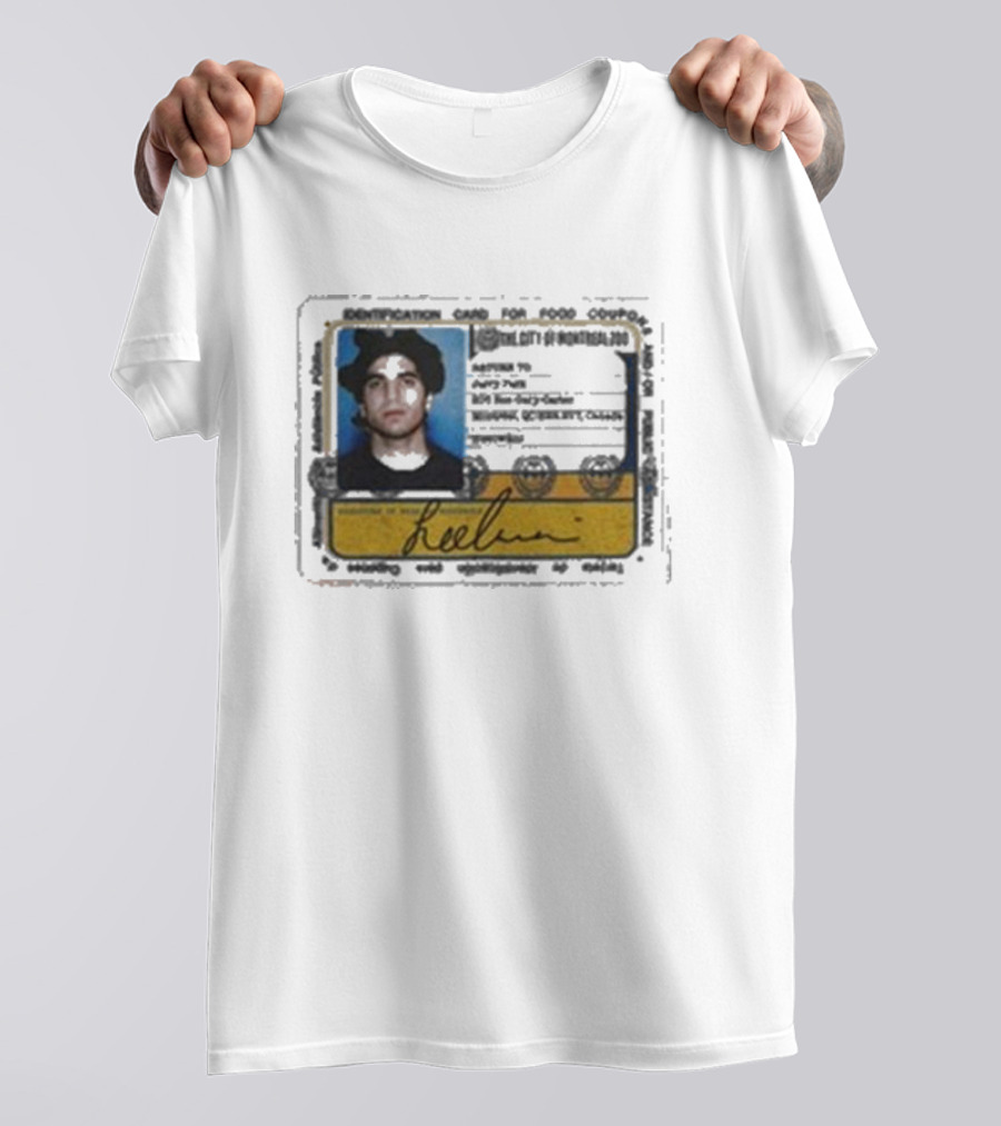 Ariel Helwani Ol Dirty Helwani Identification Card City Of Montreal 200 Identification Card For Food Coupons T-Shirt