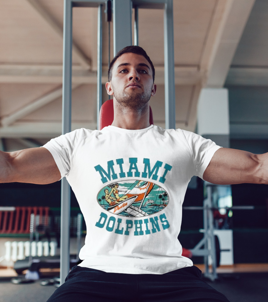 Miami Dolphins Sailing Adventure Retro Vibes T-Shirt