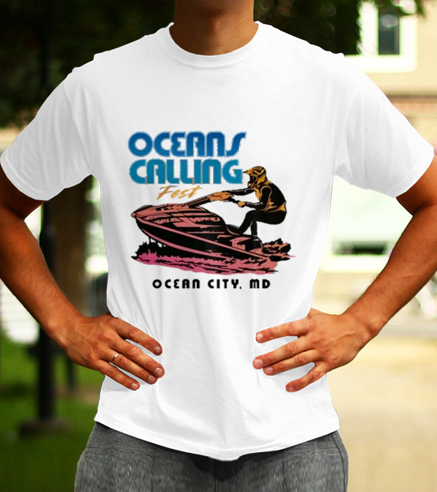 Oceans Calling Fest Ocean City MD Jetski T-Shirt