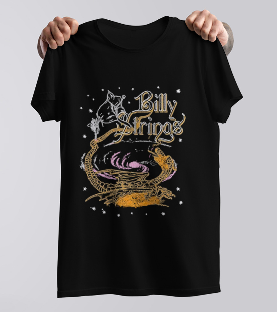 Billy Strings Cosmic Dragon Spiral With Stars Fall Tour T-Shirt