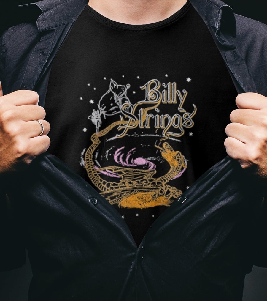 Billy Strings Cosmic Dragon Spiral With Stars Fall Tour T-Shirt