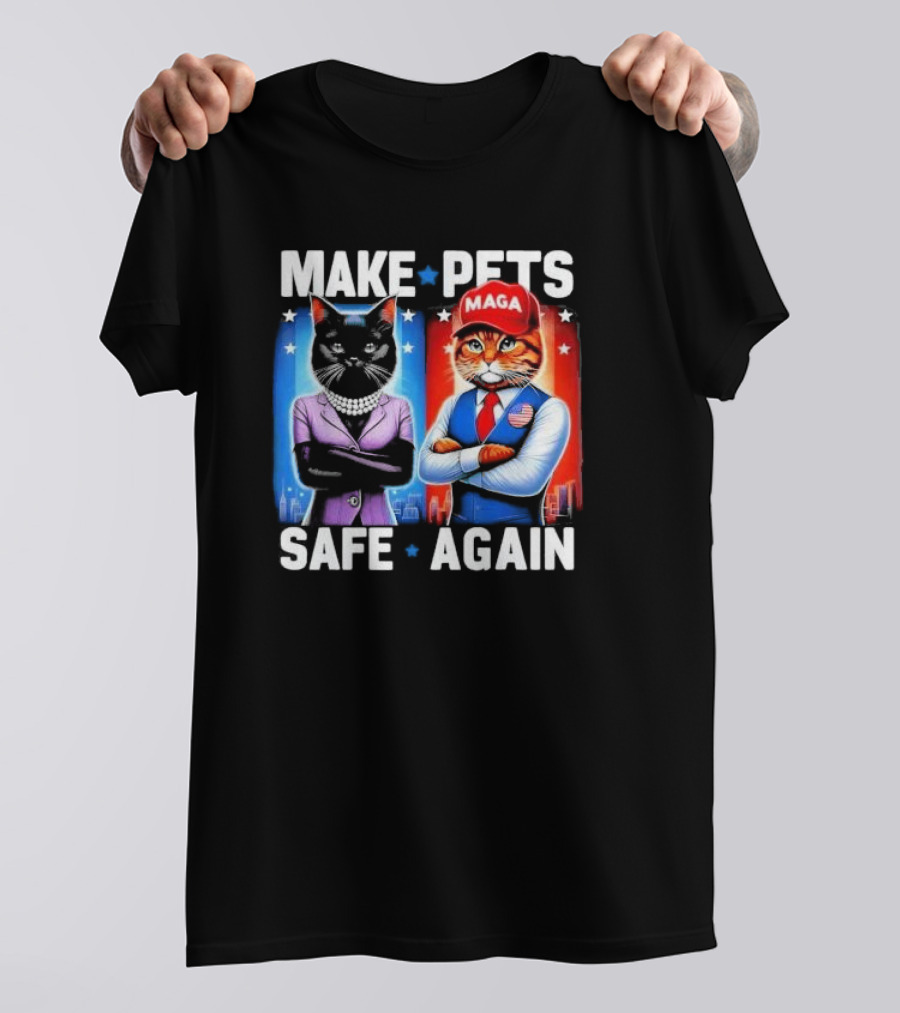 Make Pets Safe Again MAGA Cat And Dog Debate T-Shirt
