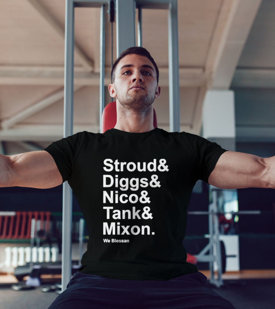 Houston Stressans Stroud Diggs Nico Tank Mixon We Blessan Football Names T-Shirt