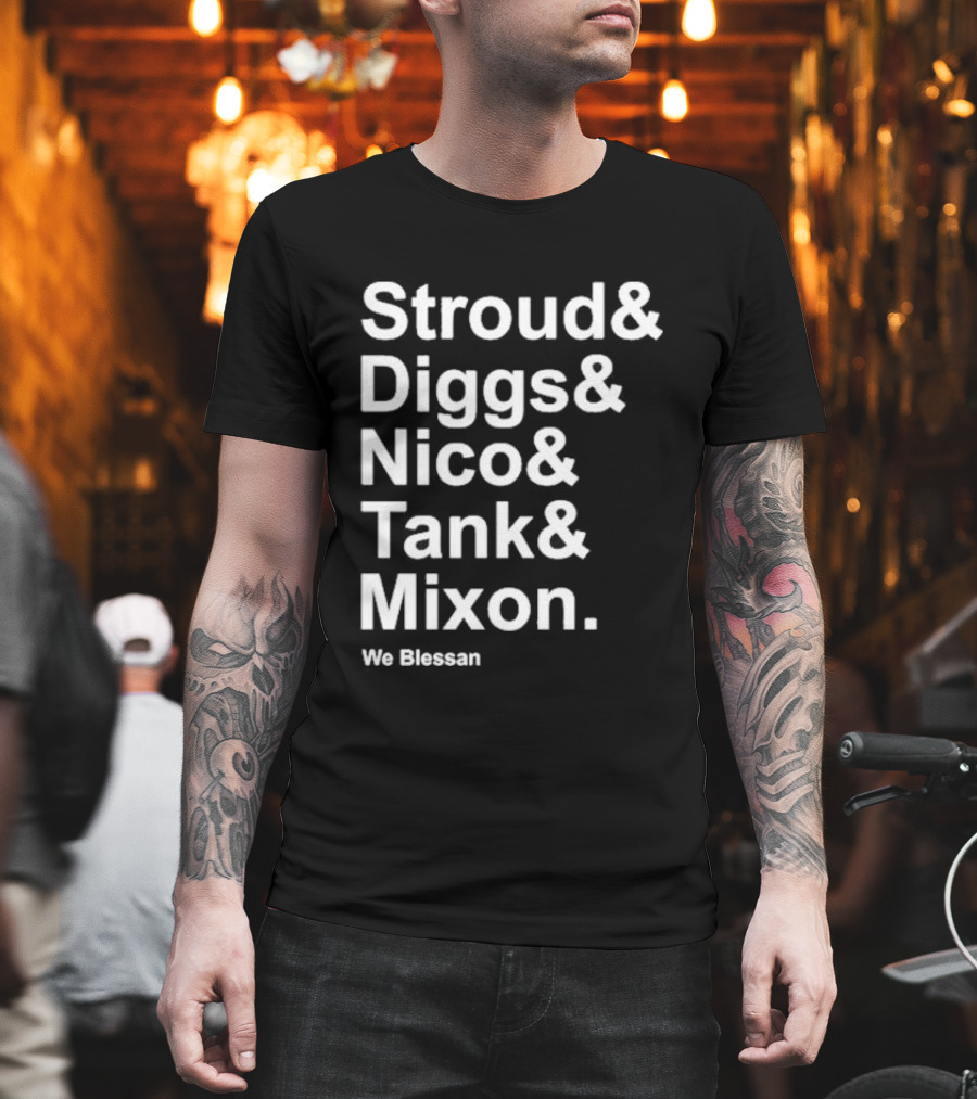 Houston Stressans Stroud Diggs Nico Tank Mixon We Blessan Football Names T-Shirt
