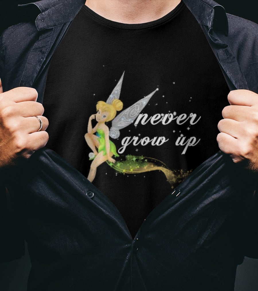 Tinkerbell Never Grow Up Fantasy Fairy Magic T-Shirt