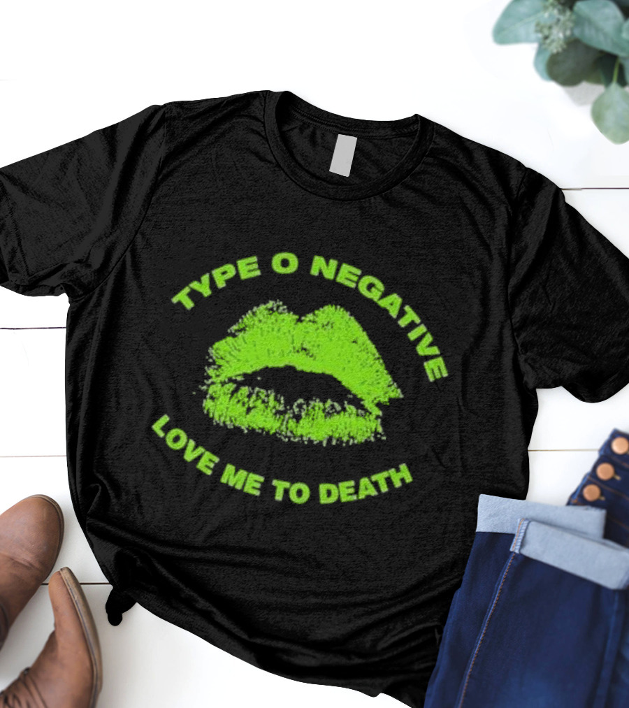 Type O Negative Love Me To Death Green Lips T-Shirt