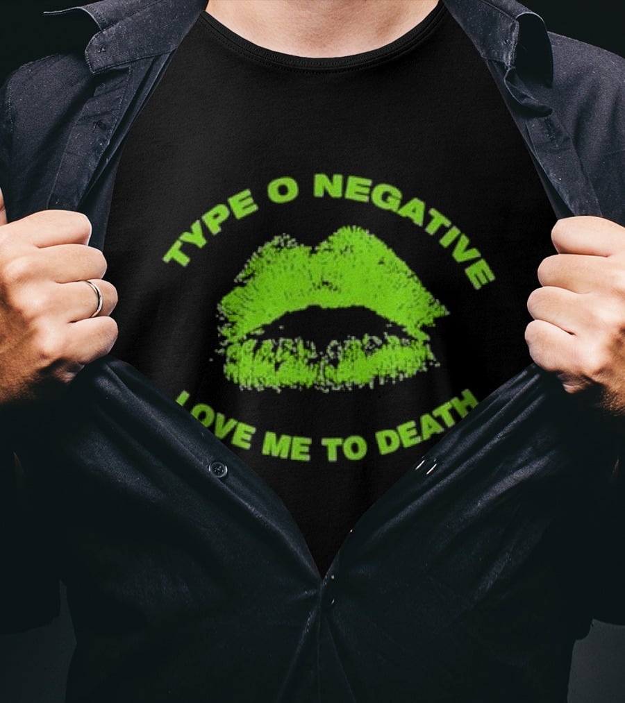 Type O Negative Love Me To Death Green Lips T-Shirt