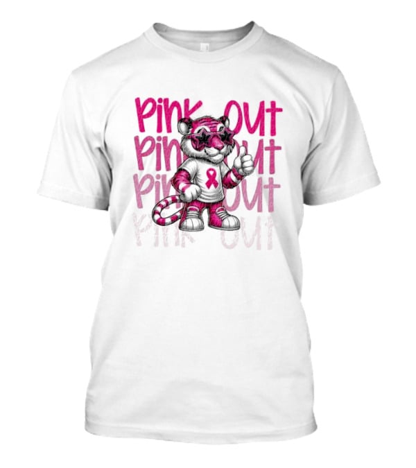 Detroit Tigers Pink Out Breast Cancer Awareness October Tiger Sublimation DTF T-Shirt