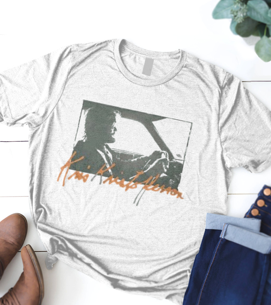 Kris Kristofferson Driving Car T-Shirt
