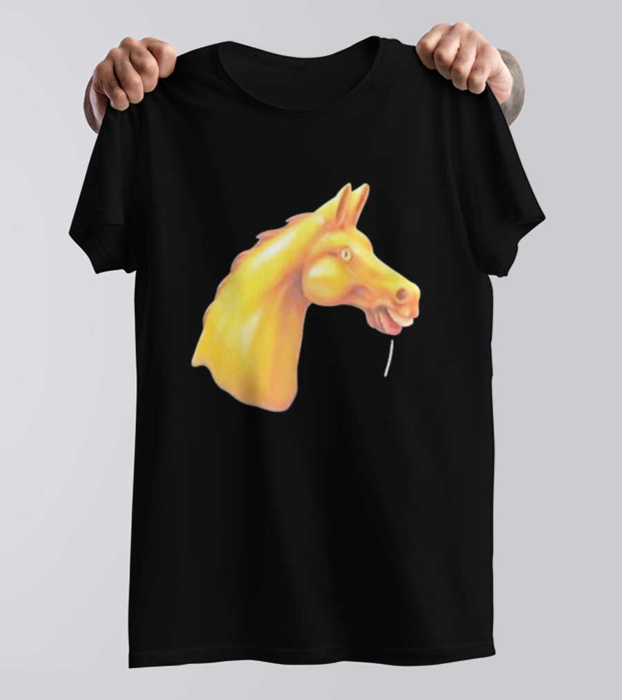 Andrew Garfield Horse What's The Rush Black Shirt Colorful Horse Head T-Shirt