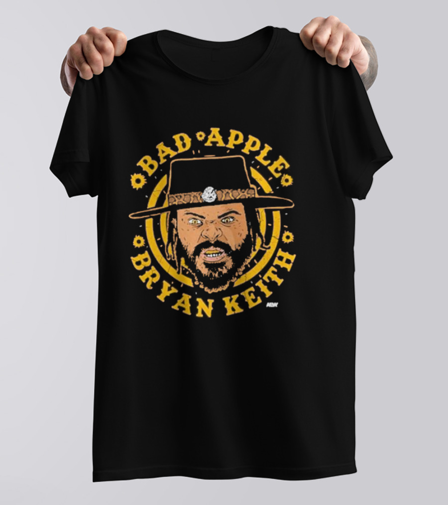 Bad Apple Bryan Keith Wild West Cowboy Face Hat T-Shirt