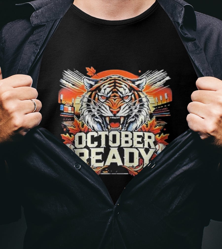 Detroit Tigers October Ready Baseball Season Matchup T-Shirt