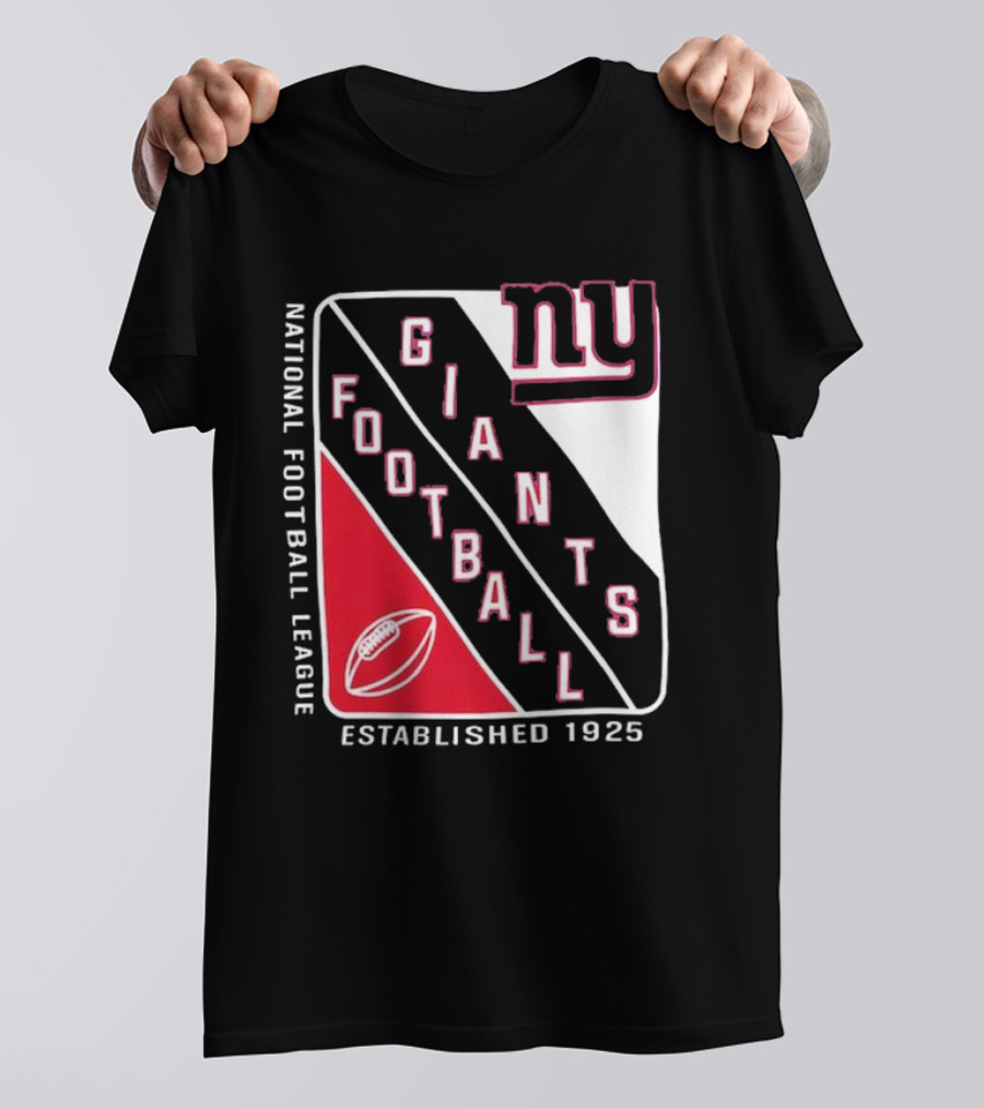 New York Giants National Football League Established 1925 Football Shield T-Shirt