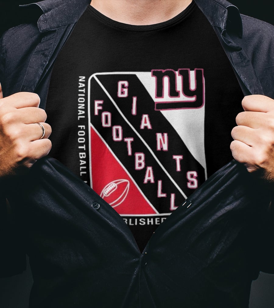 New York Giants National Football League Established 1925 Football Shield T-Shirt
