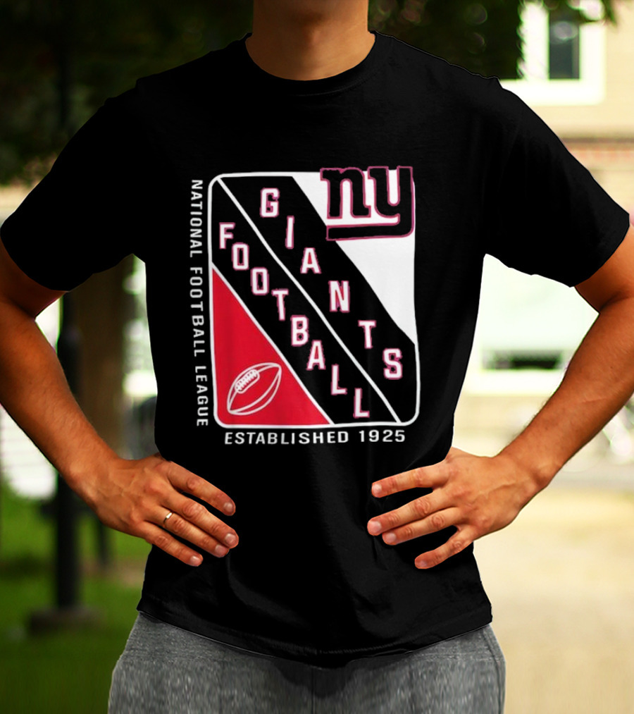 New York Giants National Football League Established 1925 Football Shield T-Shirt
