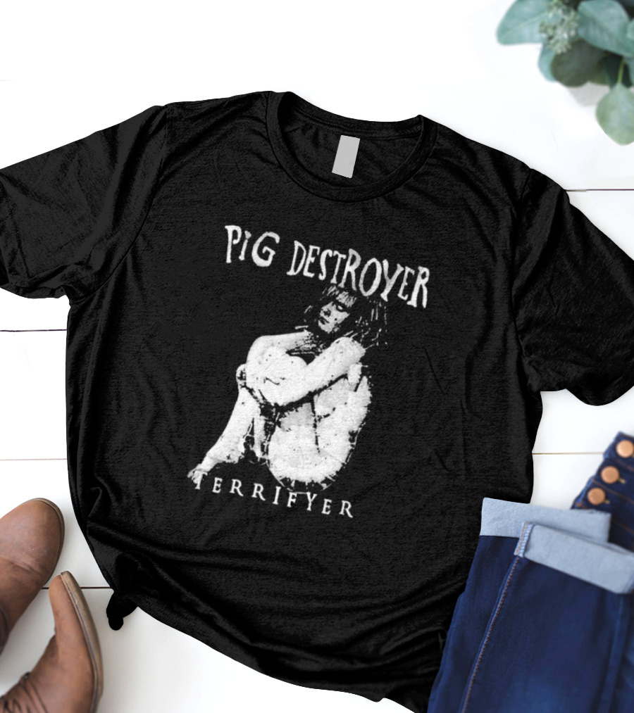 Pig Destroyer Terrifyer Ladies Cropped Dark Aesthetic T-Shirt