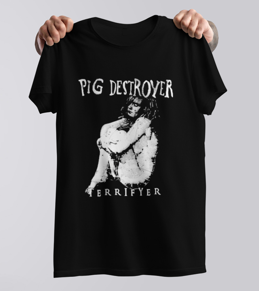 Pig Destroyer Terrifyer Ladies Cropped Dark Aesthetic T-Shirt