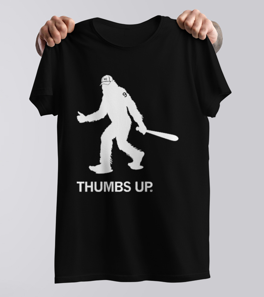 Raygunsite KC Bigfoot Thumbs Up With Baseball Bat T-Shirt