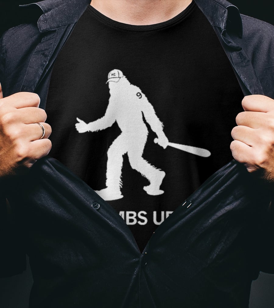 Raygunsite KC Bigfoot Thumbs Up With Baseball Bat T-Shirt