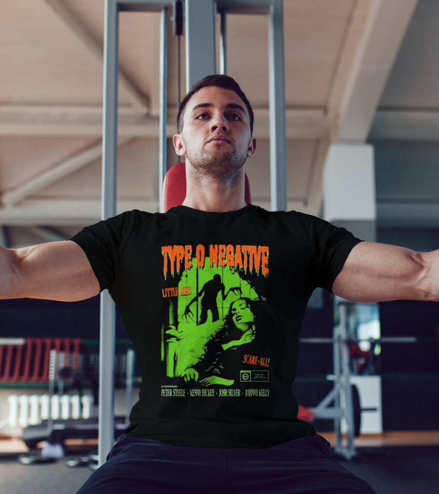 Type O Negative Little Miss Scare-All Horror Starring Peter Steele Kenny Hickey Josh Silver Johnny Kelly T-Shirt