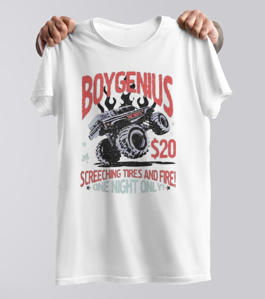 Boygenius $20 The Boys Screeching Tires And Fire One Night Only T-Shirt