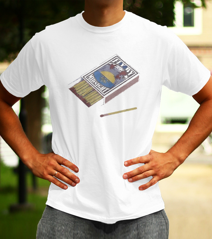 Fly By Midnight Matchbox With Sun And Palm Trees T-Shirt