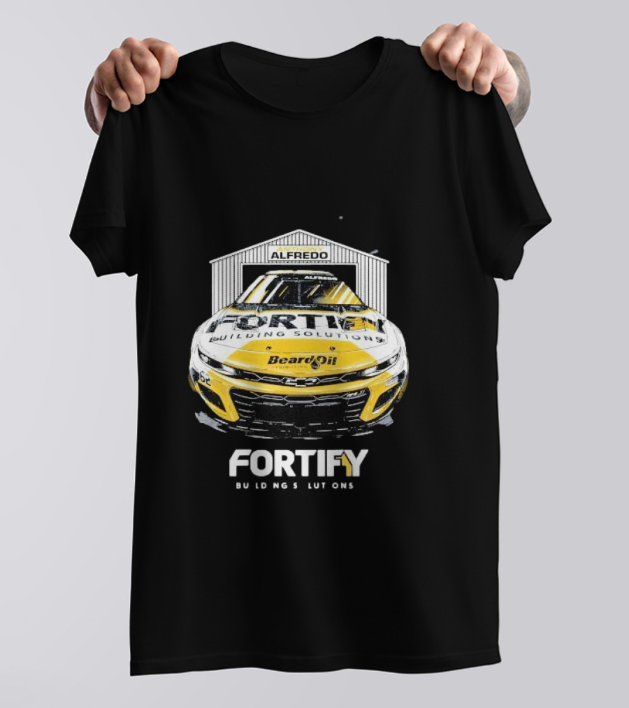 Anthony Alfredo Fortify Building Solutions Beard Oil Racing Car T-Shirt