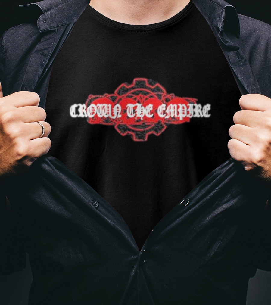 Crown The Empire Red Gear Emblem Crown Is Dead T-Shirt