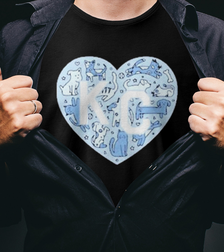 KC Pet Project Heart Cats Dogs Animal T-Shirt
