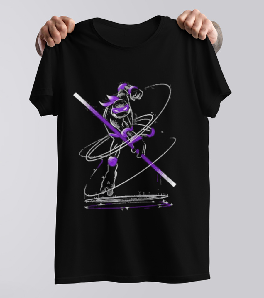 Starry Donnie Spin With Purple Staff And Mask T-Shirt