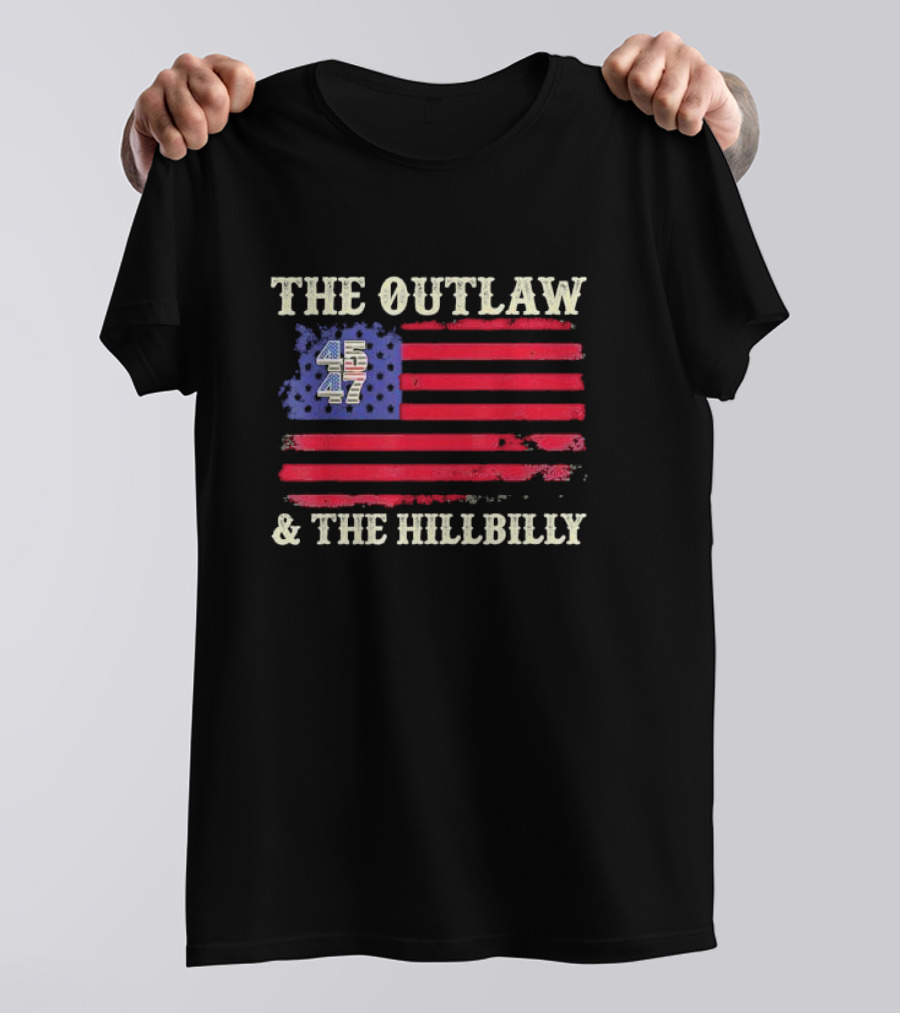The Outlaw 45 47 American Flag And The Hillbilly T-Shirt