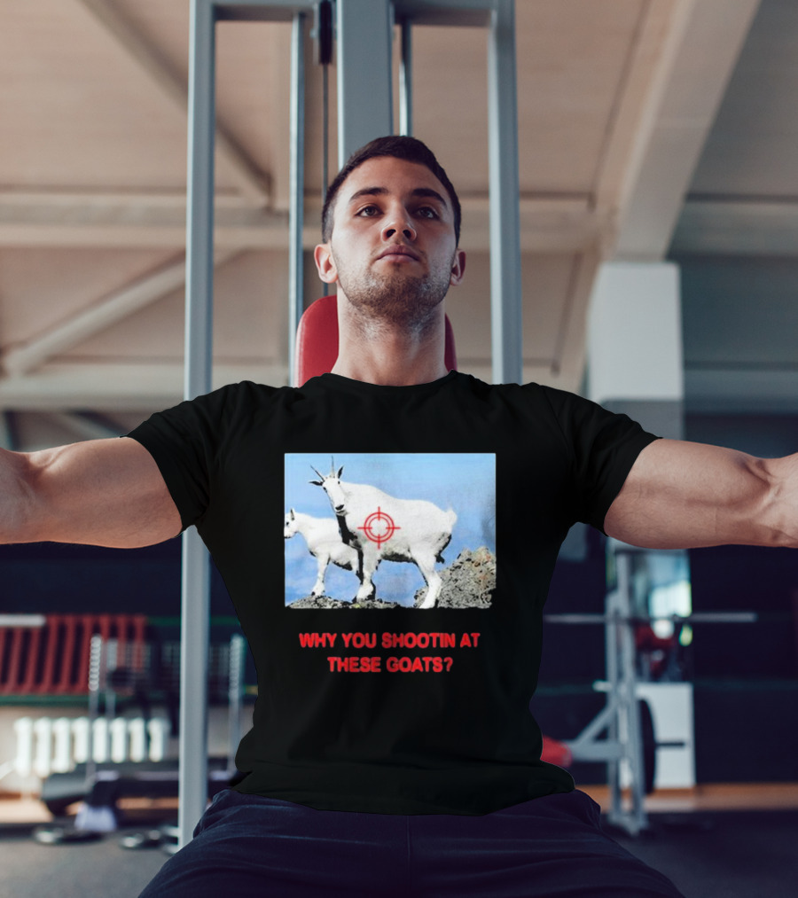 WHY YOU SHOOTIN AT THESE GOATS TARGETED IMAGE T-Shirt