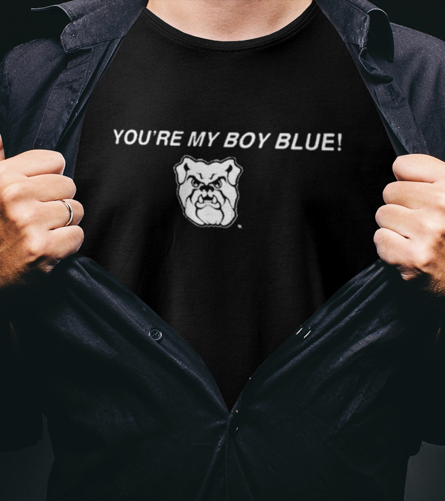 YOU'RE MY BOY BLUE Bulldog Face T-Shirt