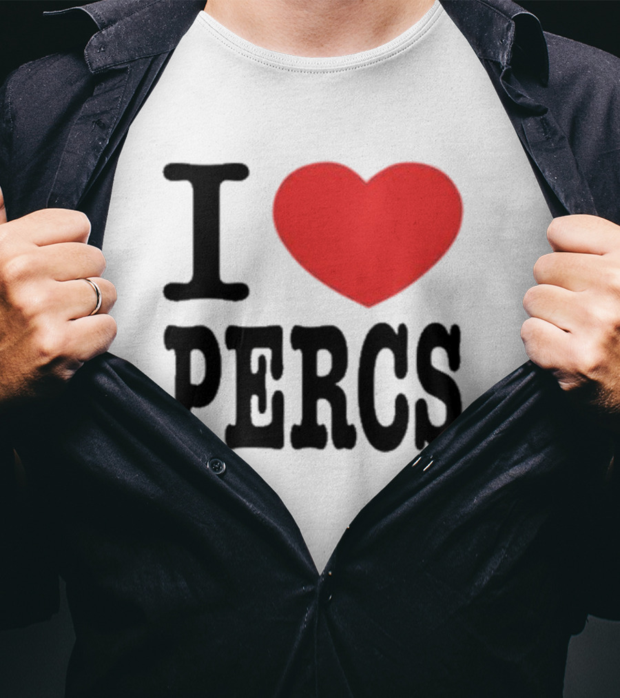 I Love Percs Ahh Tees Red Heart T-Shirt