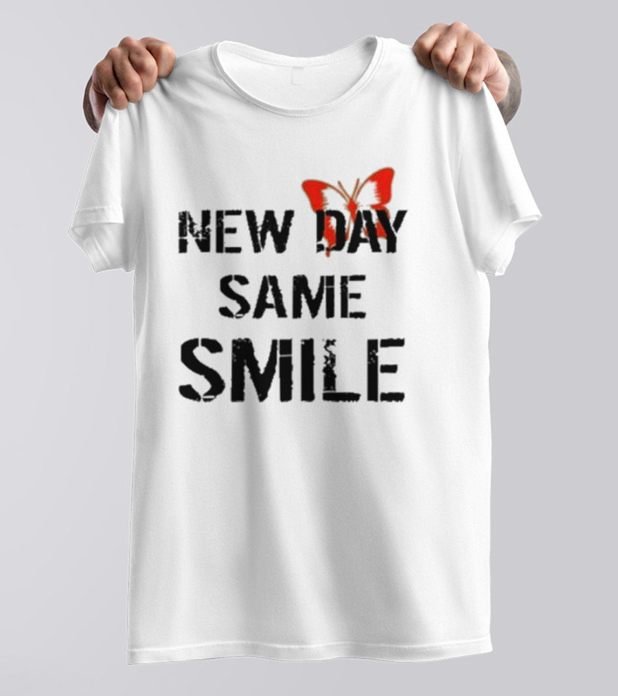 Aja Wilson New Day Same Smile Butterfly Red T-Shirt