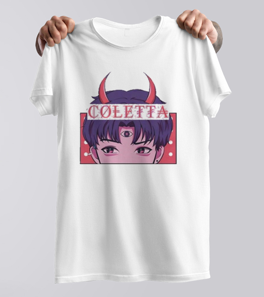 Coletta Manga Anime Third Eye Red Horns T-Shirt