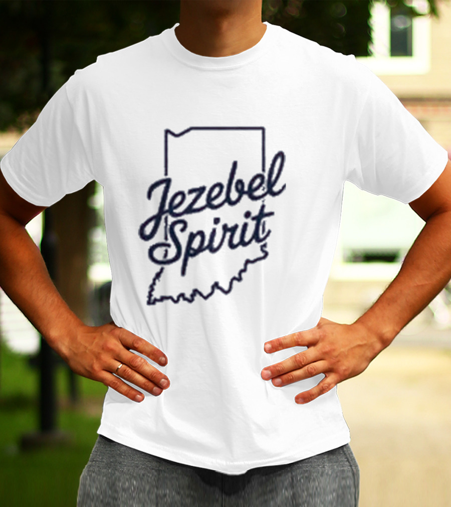 Corinne Straight Jezebel Spirit Indiana Outline T-Shirt