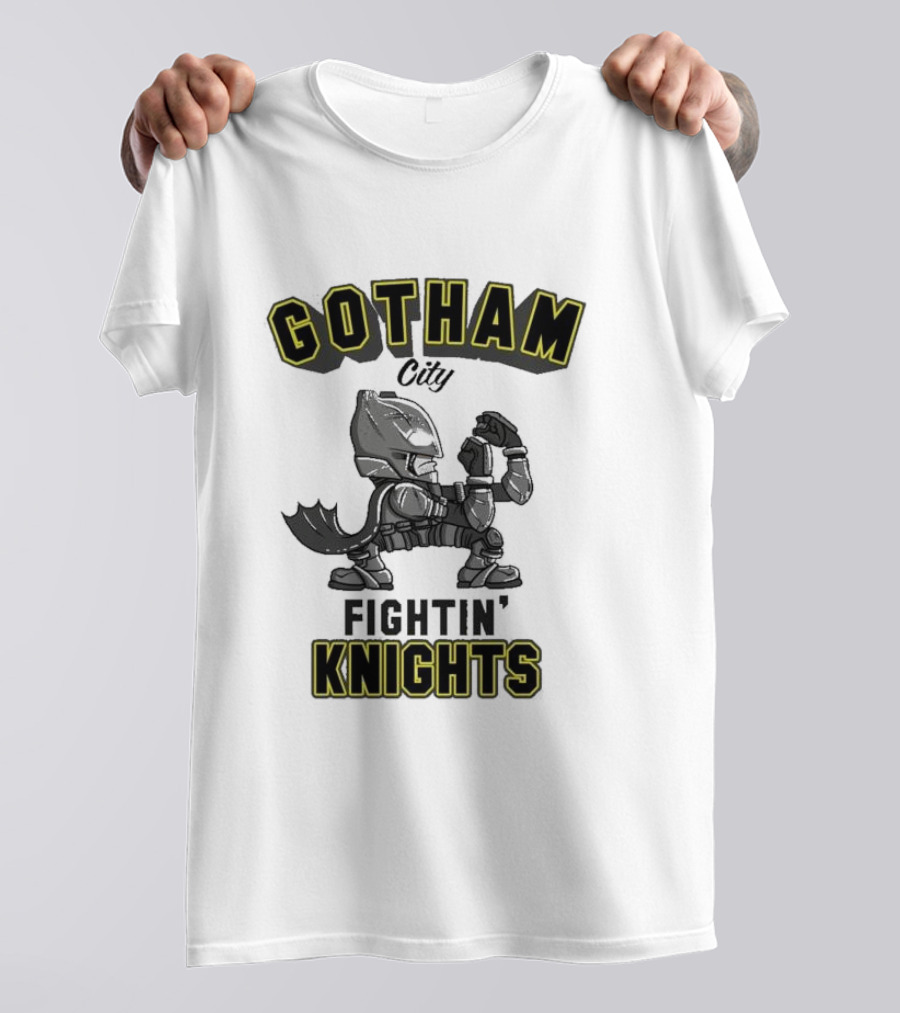 Gotham City Fightin’ Knights Batman Comic Style Armor Pose T-Shirt