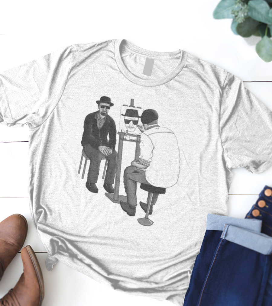 The One Who Draws Breaking Bad Walter White Sketching Himself T-Shirt