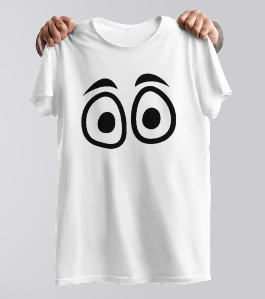 Tops Big Red Eyes Illustration Look T-Shirt