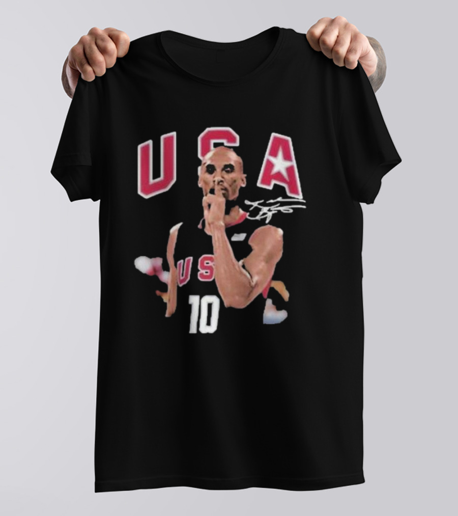 USA Basketball 10 Silence Gesture Athlete Signature T-Shirt