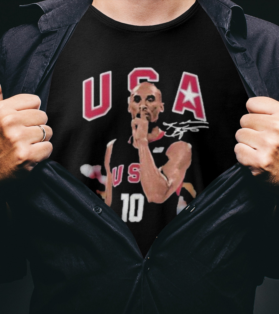 USA Basketball 10 Silence Gesture Athlete Signature T-Shirt