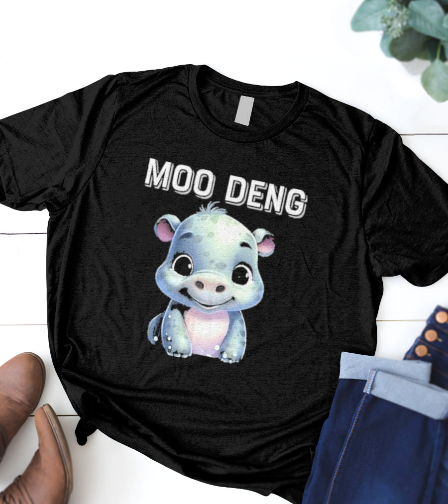 Moo Deng Cute Funny Hippopotamus T-Shirt