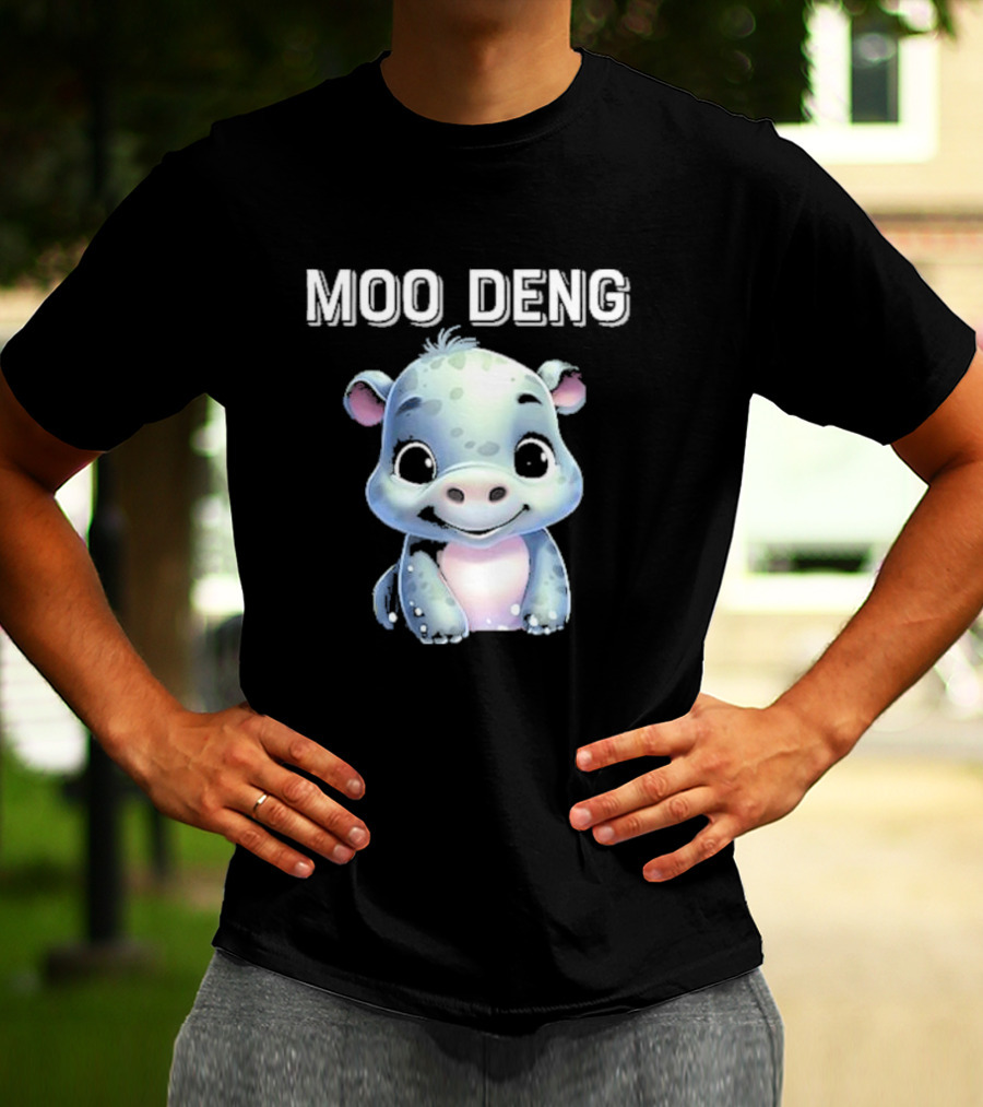 Moo Deng Cute Funny Hippopotamus T-Shirt