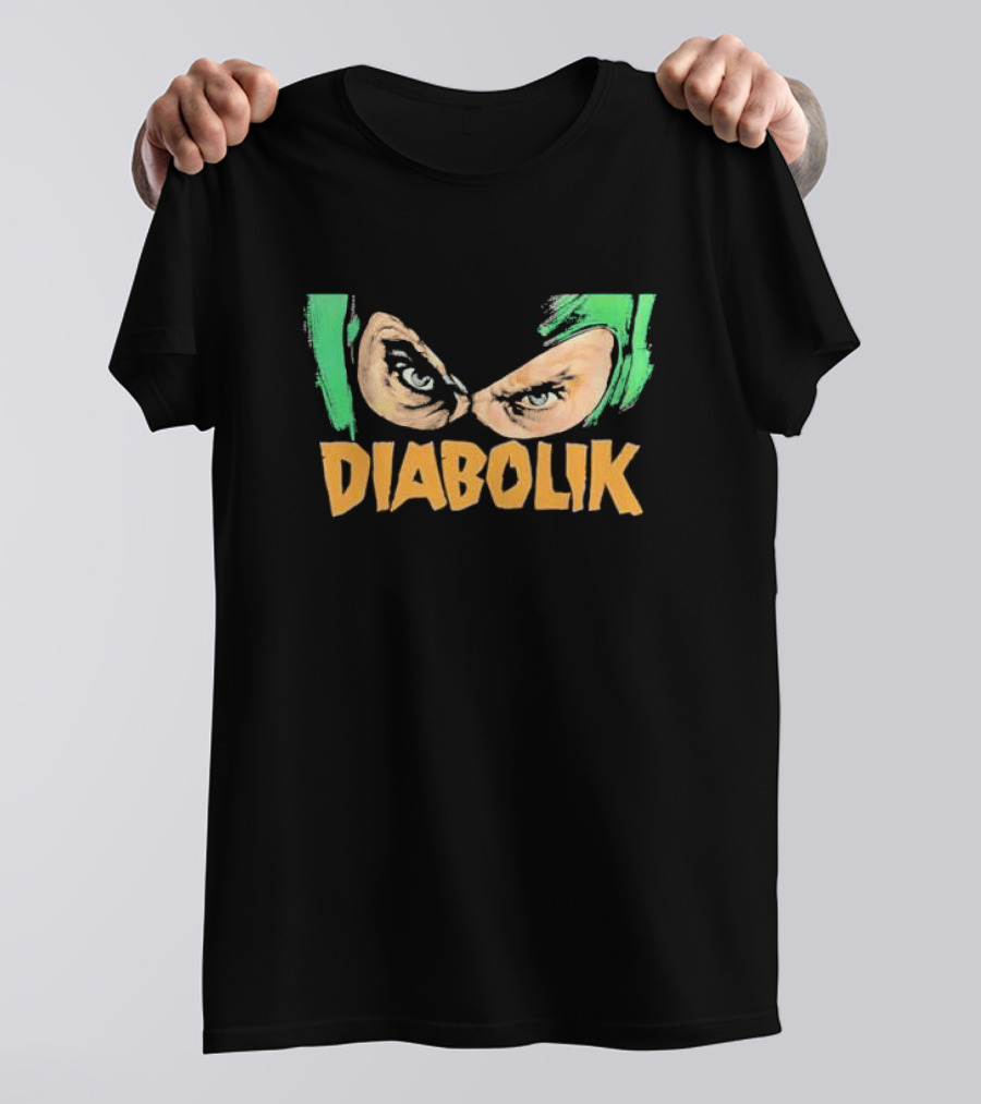 Diabolik 1968 Comic Style Eyes And Mask T-Shirt
