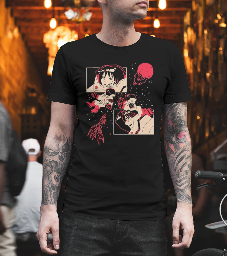 I Will Find You Wherever You Are Japu Space Comic Astronaut Red Planet T-Shirt