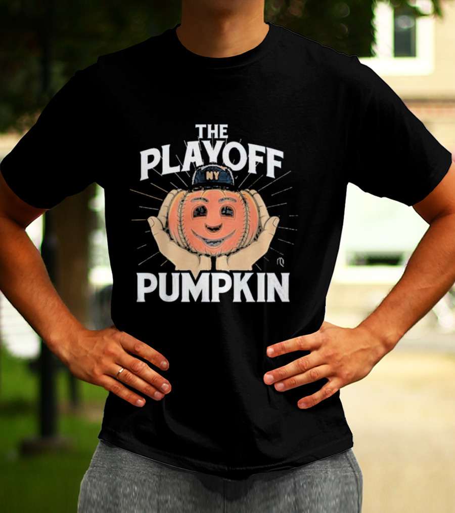 Pete Alonso New York Mets The Playoff Pumpkin NY Cap Baseball T-Shirt