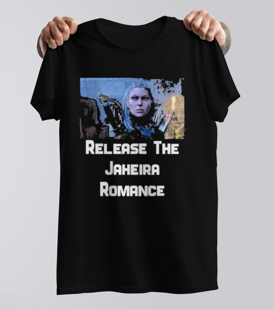 Release The Jaheira Romance Image Featuring Armor-Clad Character T-Shirt